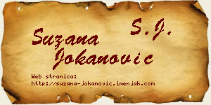 Suzana Jokanović vizit kartica